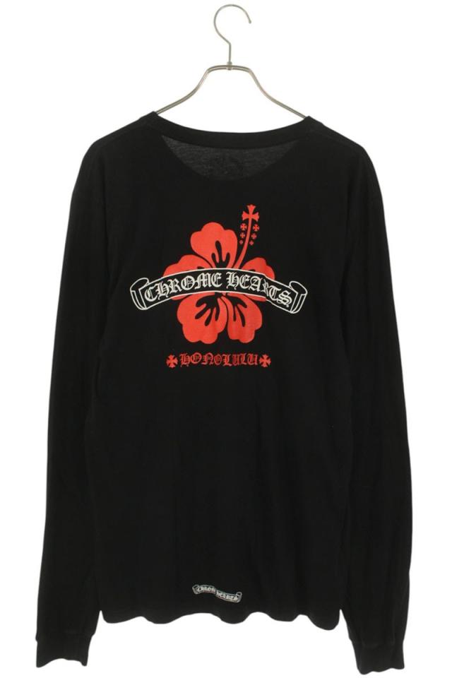 クロムハーツ サイズ:L  CH L S LTD ホノルル限定バックプリント長袖カットソー 中古 SS07 クロムハーツ サイズ:L CH L S LTD ホノルル限定バックプリント長袖