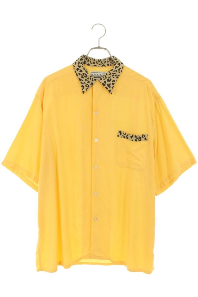 ワコマリア サイズ:L  TWO-TONE 50s SHIRT レオパード2トーン50s半袖シャツ 中古 BS99