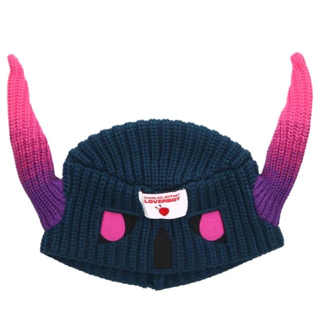 チャールズジェフリーラバーボーイ  ホーンディテールビーニーニットキャップ 中古 BS99