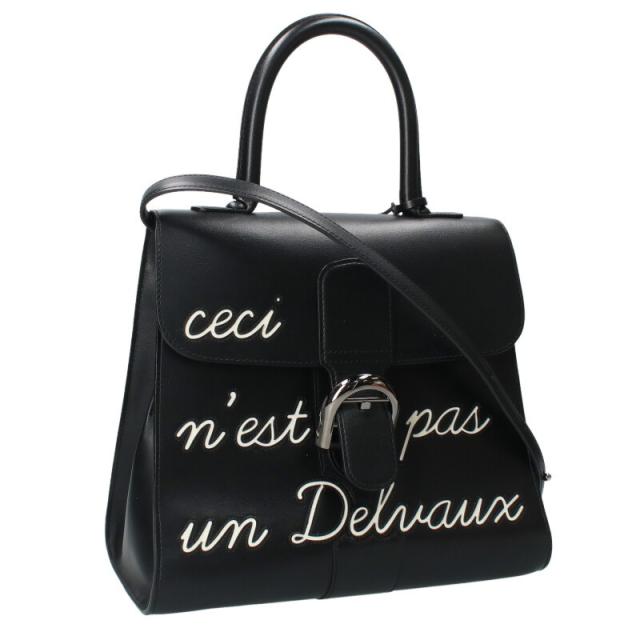 デルボー サイズ:MM  ルーモアMM AA0558AAM099ZPN マグリットコレクション ボックスカーフ 2WAYハンドバッグ 中古 GZ14