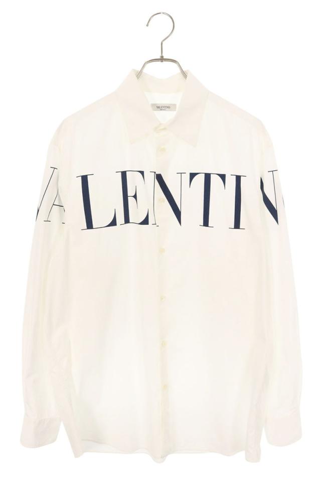 ヴァレンティノ サイズ:38  UV3ABD005AP フロントロゴプリント長袖シャツ 中古 BS99