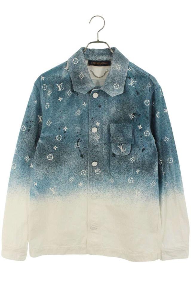 ルイヴィトン サイズ:XS  20SS  RM201M QYZ HIS09W モノグラムグラデーションデニム長袖シャツ 中古 OM10