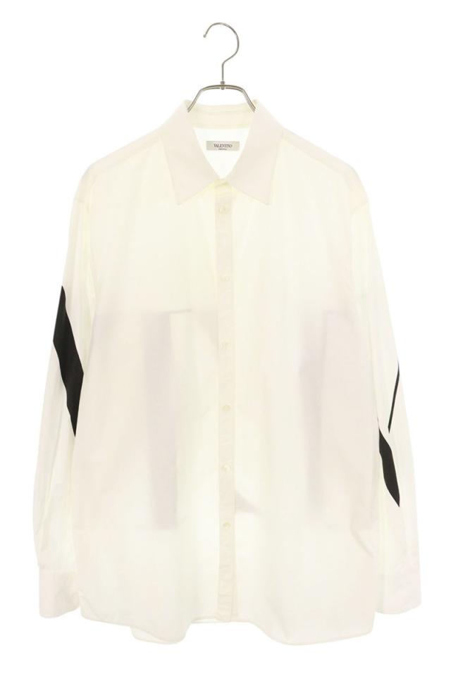 ヴァレンティノ サイズ:39  UV3ABA956EW VLTNロゴプリントオーバーサイズ長袖シャツ 中古 BS99