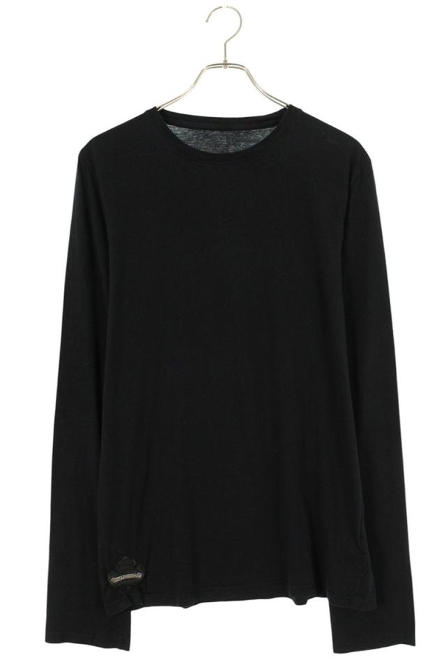 クロムハーツ サイズ:M  CH L S  1 レザーパッチ付き長袖カットソー 中古 SS07