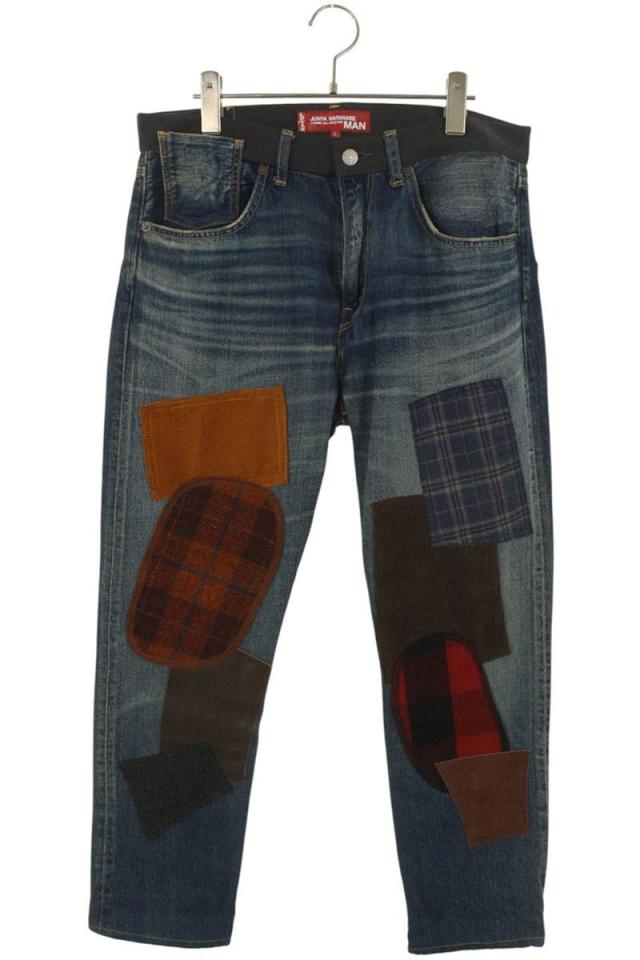コムデギャルソンジュンヤワタナベマン  リーバイス サイズ:S  19AW  WD-P204 AD2019再構築パッチワークデニムパンツ 中古 BS99