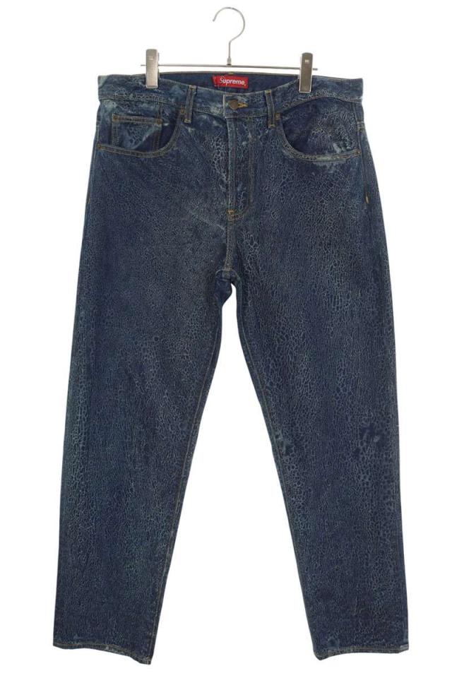 シュプリーム サイズ:32インチ  23AW  CRACKLE Regular Jean ウォッシュドレギュラーデニムパンツ 中古 BS99