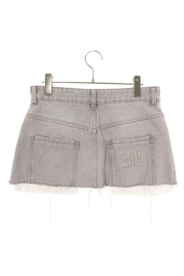 ミュウミュウ サイズ:38 GWD278 ローライズデニムミニスカート 中古