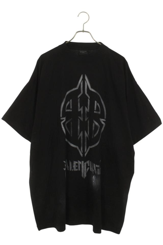 バレンシアガ サイズ:4 24AW 787349 TQVT1 メタルBBステンシルオーバーサイズTシャツ 中古 OM10