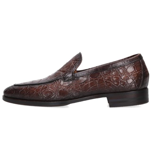 マグナーニ サイズ:38  23260 コレクションクロコローファーシューズ 中古 BS99