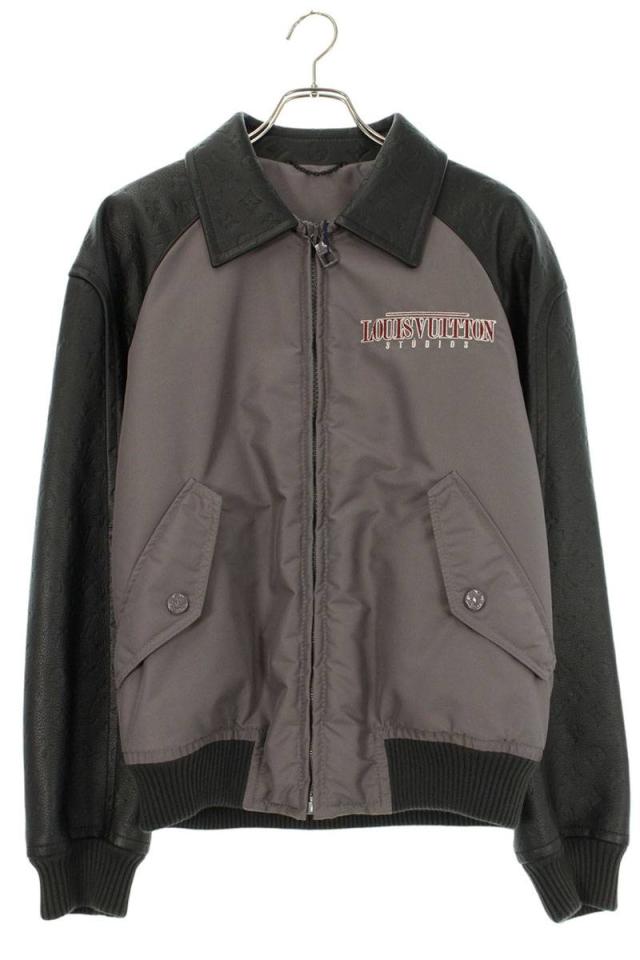 ルイヴィトン サイズ:44  23AW  RM232 BQV HPL85E アームモノグラムレザー切替バーシティーブルゾン 中古 OM10