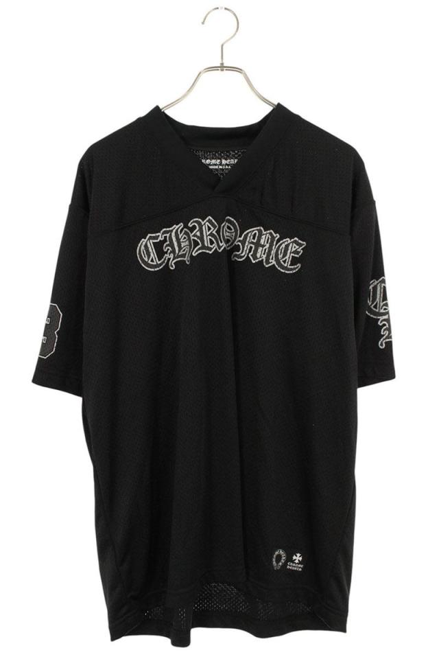 クロムハーツ サイズ:L  MESH WARM UP JERSEY TEE CHプリントメッシュTシャツ 中古 SJ02
