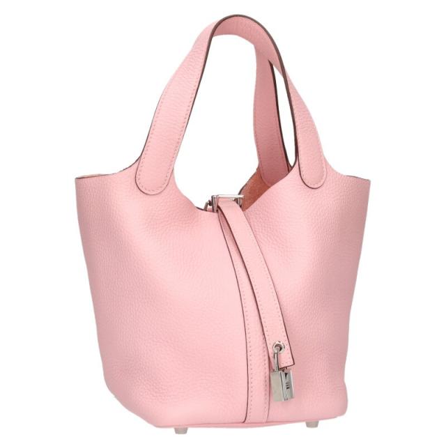 エルメス サイズ:PM ピコタンPM U刻印 SV金具ローズサクラレザーハンドバッグ 中古 GZ14