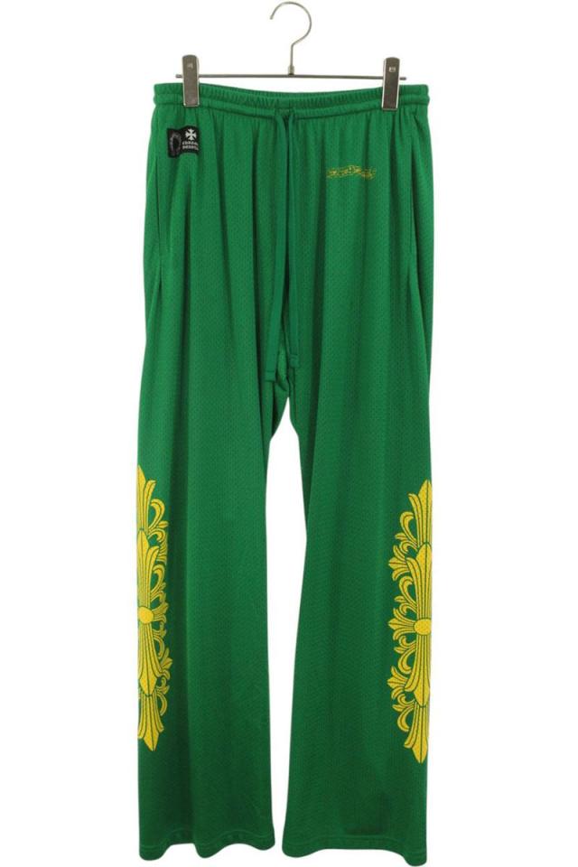 クロムハーツ サイズ:M  MESH VARSITY PANTS メッシュプリントロングパンツ 中古 NO05
