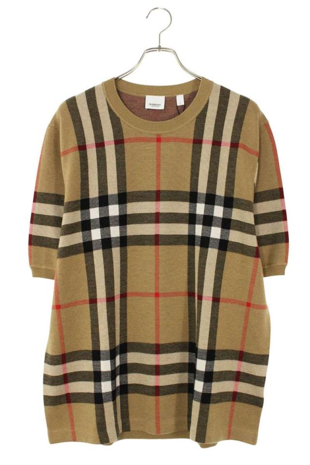 バーバリー サイズ:L  8043571 ノヴァチェックニットTシャツ 中古 BS99