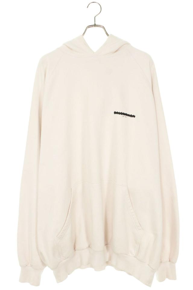 バレンシアガ サイズ:3  22AW  697879 TMVH2 テーピングロゴオーバーサイズパーカー 中古 OM10