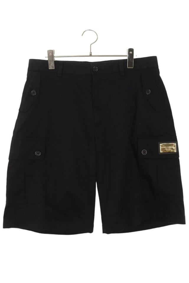 ドルチェアンドガッバーナ サイズ:46  GV5IHT FUFJR ロゴプレート付きハーフパンツ 中古 BS99