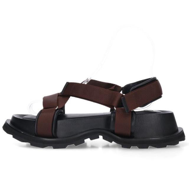 ジルサンダー サイズ:41 クロスストラップレザーサンダル 中古 BS99