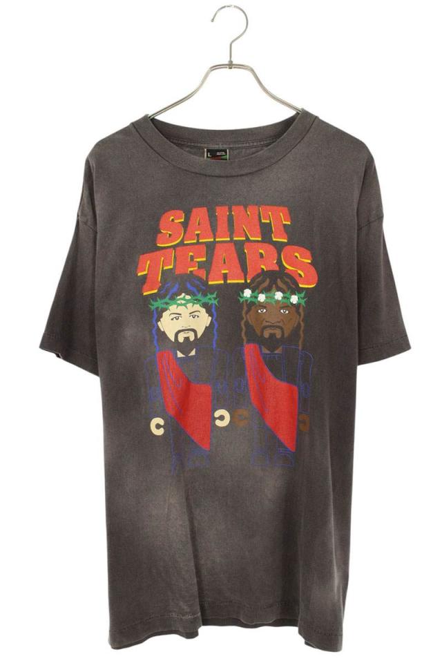 セントマイケル  デニムティアーズ サイズ:L  22SS  SM-S22-0000-063 ヴィンテージ加工プリントTシャツ 中古 OM10