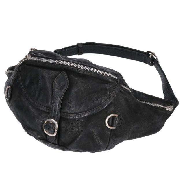 クロムハーツ #1 SNAT PACK スナットパック ガンスリンガーベルトデストロイレザーウエストバッグ 中古 SJ02