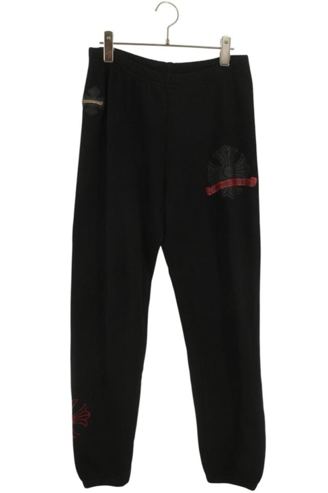 クロムハーツ サイズ:S CHプラスレザーパッチスウェットロングパンツ 中古 GZ11