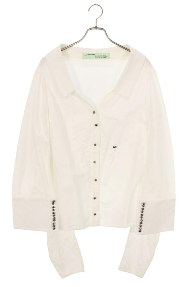 オフホワイト サイズ:36  OWGA030F17691172 オープンカラー変形コットン長袖シャツ 中古 BS99