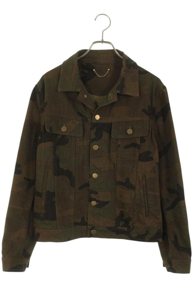 シュプリーム ルイヴィトン サイズ:44  17AW  LV Jacquard Denim Trucker Jacket モノグラムジャガードトラッカーデニムジャケット 中古 OM10