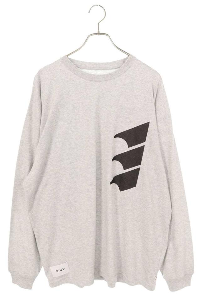 ダブルタップス サイズ:3  25SS  251ATDT-CSM10 ロゴプリント長袖カットソー 中古 BS99