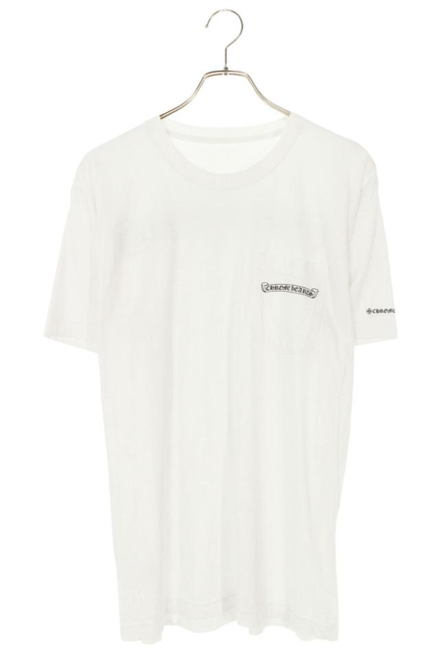 クロムハーツ サイズ:L  CH L S  1 バックスクロールラベルプリントTシャツ 中古 GZ11