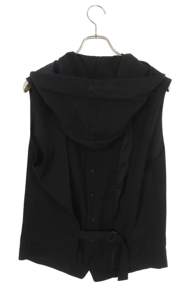 レギュレーションヨウジヤマモトメン サイズ:4  HG-V01-140 ウールギャバフーデッドベスト 中古 BS99 レギュレーションヨウジヤマモトメン サイズ:4 HG-V01-140 ウール