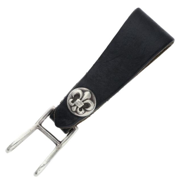 クロムハーツ   BELT LOOP フレアボールボタンレザーベルトループ 中古 OS06