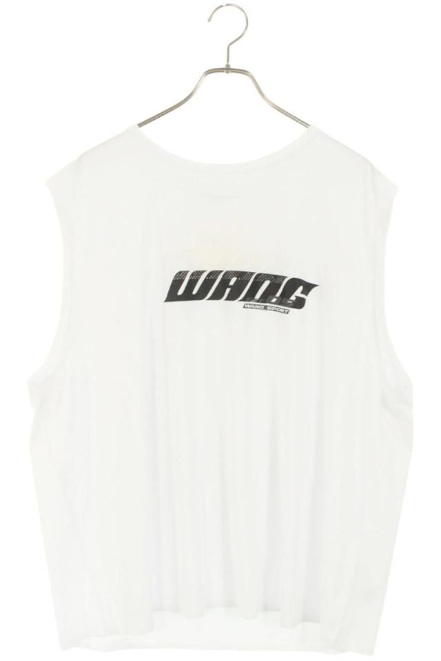 アレキサンダーワン サイズ:L  6CC3251089 レザーカットロゴノースリーブカットソー 中古 BS99