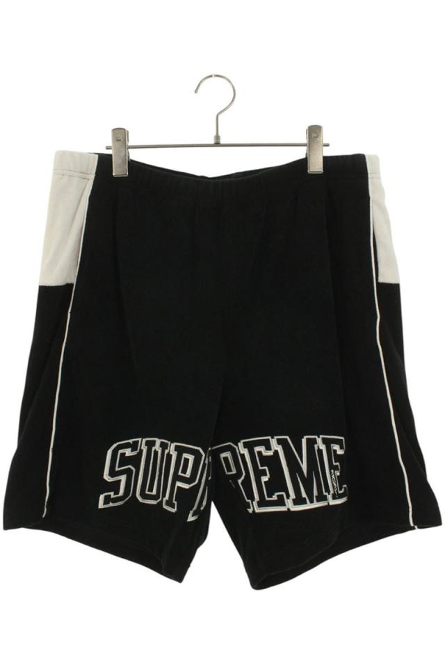 シュプリーム サイズ:L  21SS  Terry Basketball Short パイル地ロゴハーフパンツ 中古 OM10