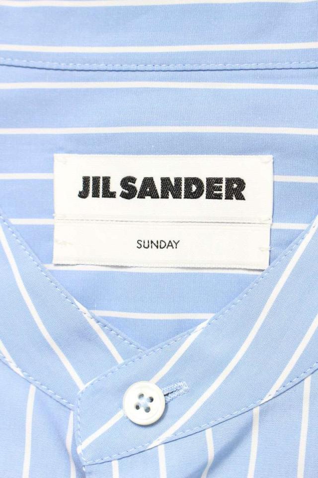 ジルサンダー サイズ:39 24AW J24DL0109 ノーカラーストライプ長袖