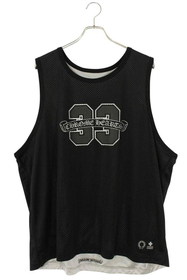 クロムハーツ サイズ:XL  MESH WARM UP JERSEY リバーシブルCHロゴプリントメッシュタンクトップ 中古 SJ02