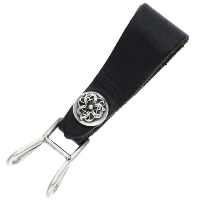 クロムハーツ   BELT LOOP ケルティックボールボタンレザーベルトループ 中古 SS07