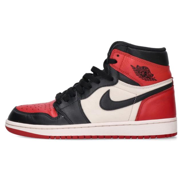 ナイキ サイズ:26.5cm  2018  AIR JORDAN 1 RETRO HIGH OG BRED TOE 555088-610 エアジョーダン1レトロハイオージーブレッドトゥスニーカー 中古 BS99