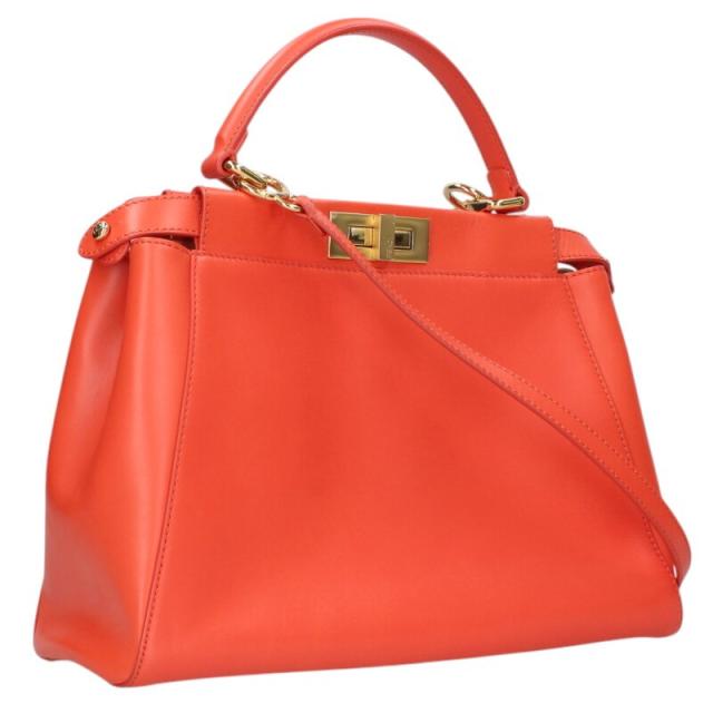 フェンディ   8BN226 ピーカブー カーフスキン2WAYショルダーバッグ 中古 BS99