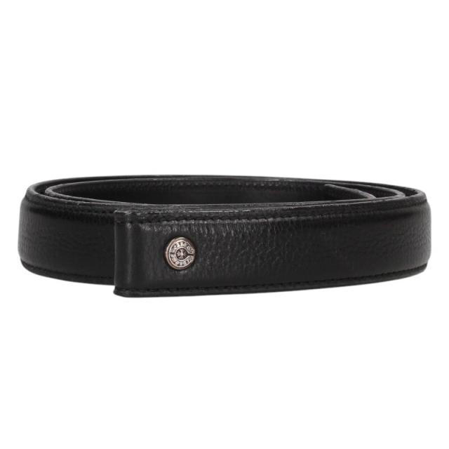 クロムハーツ サイズ:32  1.0 STRAP 1inchスクロールレーベルリベッツ レザーベルト 中古 SS07