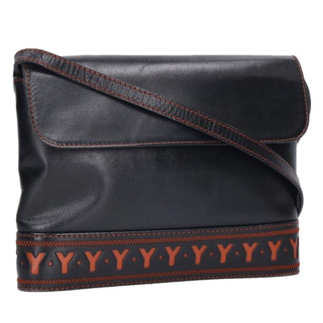 イヴサンローラン  Yカットアウトヴィンテージレザーショルダーバッグ 中古 BS99