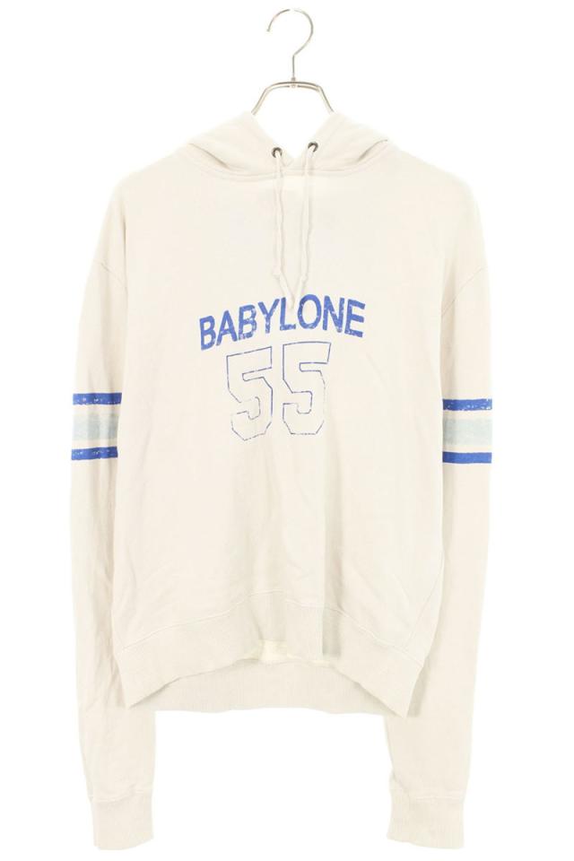 サンローランパリ サイズ:M  534706 YB2XA ロゴプルオーバーパーカー 中古 SB01