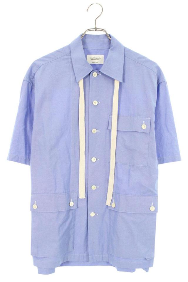 ビューティフルピープル サイズ:34  24SS  1415106003 ユニフォームポプリンオープンカラー半袖シャツ 中古 BS99