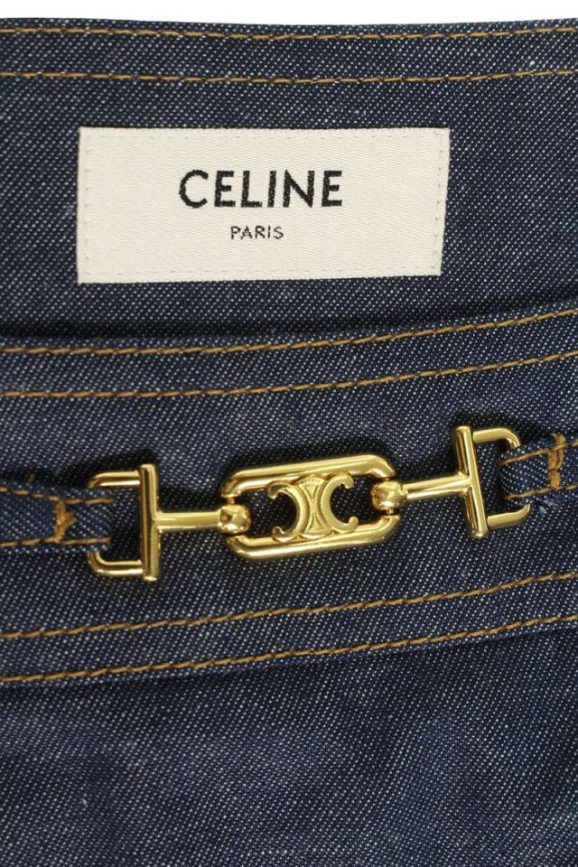 セリーヌ サイズ:25インチ  25SS  RJ0330842 トラペーズ デニム ミニスカート 中古 BS99 セリーヌ サイズ:25インチ 25SS RJ0330842 トラペーズ デニム ミニ