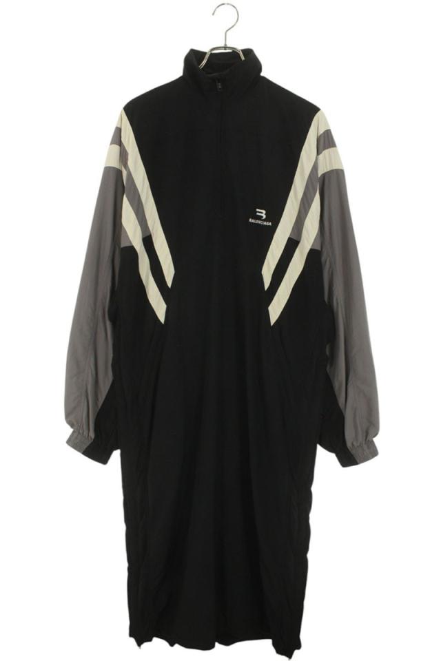 バレンシアガ サイズ:1  681427 TKO48 ロゴ刺繍ハーフジップトラックジャケット 中古 BS99