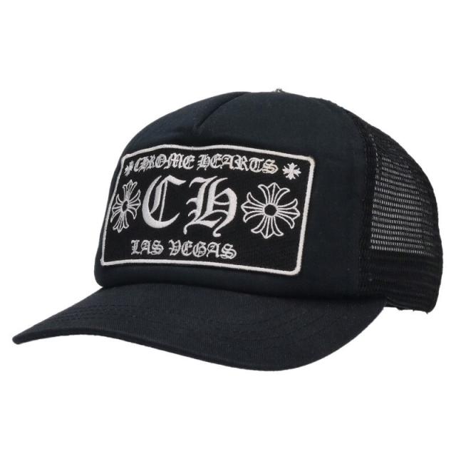 クロムハーツ   TRUCKER CAP トラッカーキャップ ラスベガス限定CHパッチクロスボール付メッシュ帽子 中古 SJ02
