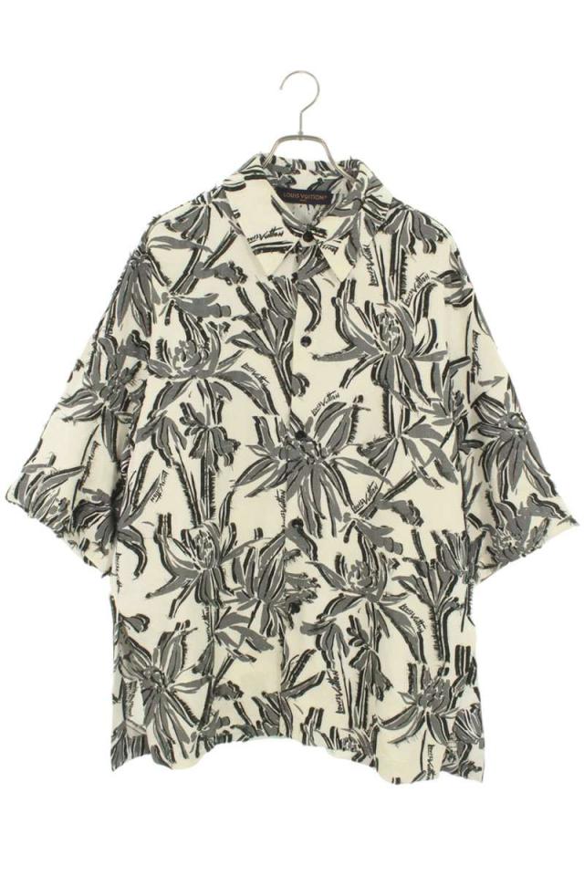 ルイヴィトン サイズ:XS  23SS  RM231 XI0 HOS60W 総刺繍マルチボタンホールショートスリーブパジャマ半袖シャツ 中古 BS99