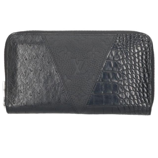 ルイヴィトン   ジッピー オーガナイザー クロコダイル オーストリッチ レザー財布 中古 BS99