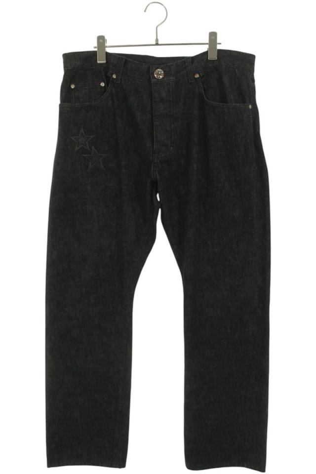 クロムハーツ サイズ:36インチ  JEAN STRTLG FBRC スターパッチ付きデニムパンツ 中古 GZ11