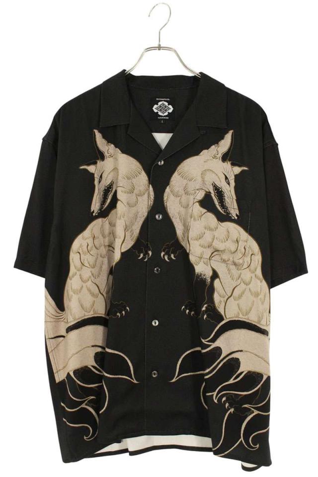 バッズプール サイズ:L 白墨狐半袖シャツ 中古 BS99