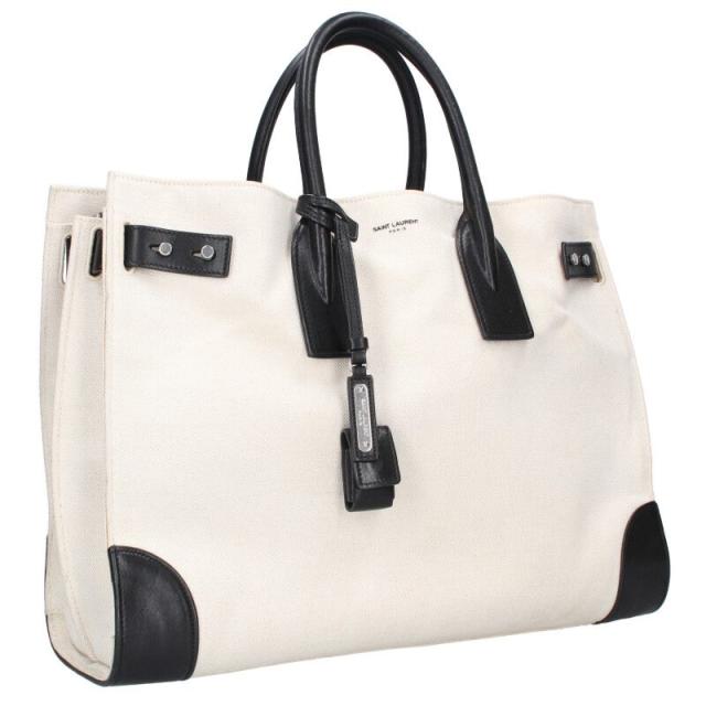 サンローランパリ 631526 シン ラージ サック ド ジュール キャンバストートバッグ 中古 BS99