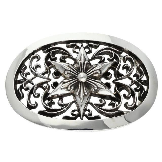 クロムハーツ   BUCKL OVAL EXLG STAR エクストララージオーバルスター シルバーベルト 中古 OS06